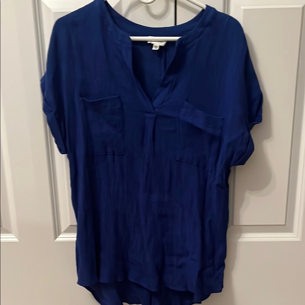 Women's Blue Short Sleeve Top